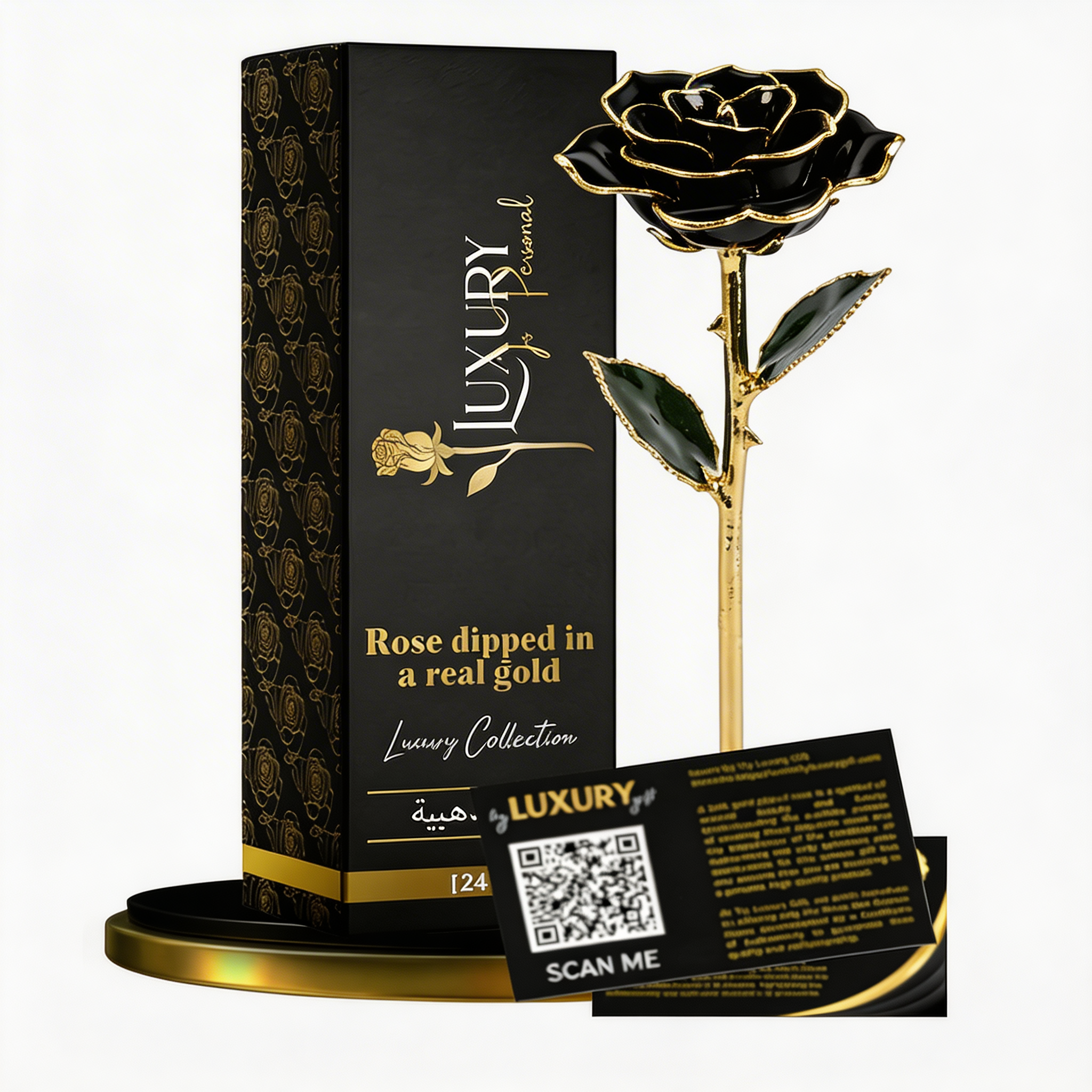 24k Golden Rose - Black ( Bliss )
