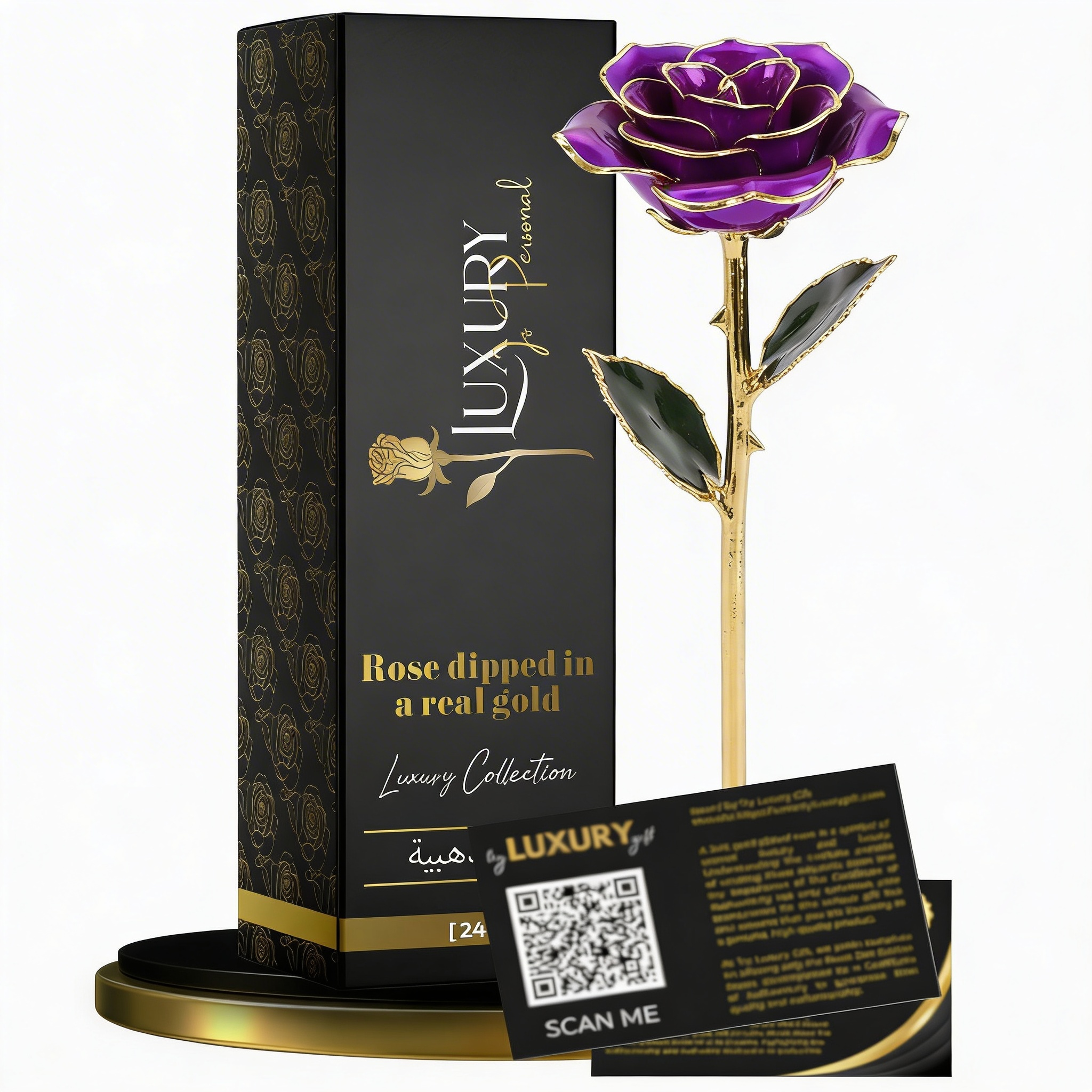24k Golden Rose - Purple ( Bliss )